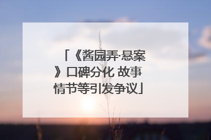 《酱园弄·悬案》口碑分化 故事情节等引发争议