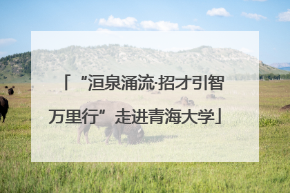 “洹泉涌流·招才引智万里行”走进青海大学