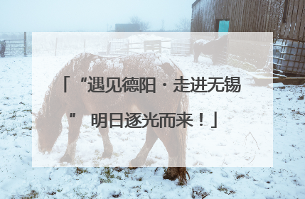 “遇见德阳・走进无锡” 明日逐光而来！