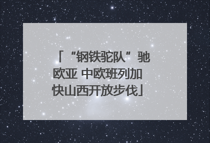 “钢铁驼队”驰欧亚 中欧班列加快山西开放步伐