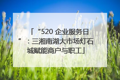 “520 企业服务日”：三湘南湖大市场灯石城赋能商户与职工