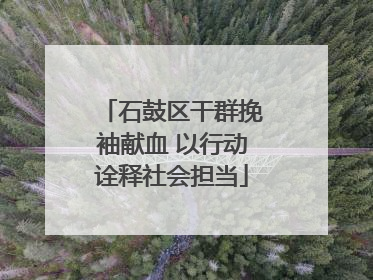 石鼓区干群挽袖献血 以行动诠释社会担当