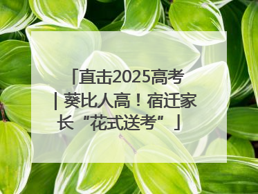 直击2025高考｜葵比人高！宿迁家长“花式送考”