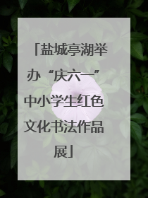 盐城亭湖举办“庆六一”中小学生红色文化书法作品展