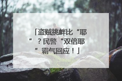 盗贼挑衅比“耶”？民警“双倍耶”霸气回应！
