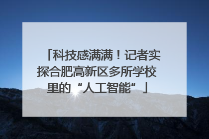 科技感满满！记者实探合肥高新区多所学校里的“人工智能”