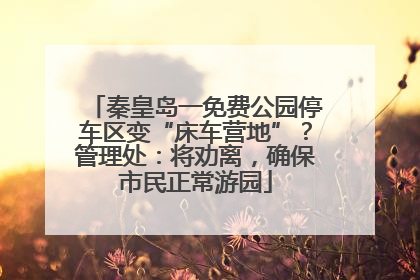 秦皇岛一免费公园停车区变“床车营地”？管理处：将劝离，确保市民正常游园