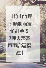 竹山竹坪：晴制雨发忙赶单 57吨大宗茶冒雨启运福建
