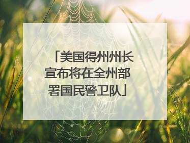 美国得州州长宣布将在全州部署国民警卫队