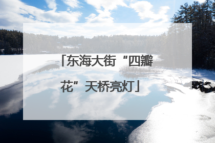 东海大街“四瓣花”天桥亮灯