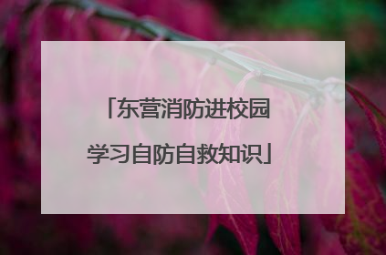 东营消防进校园 学习自防自救知识