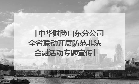 中华财险山东分公司全省联动开展防范非法金融活动专题宣传