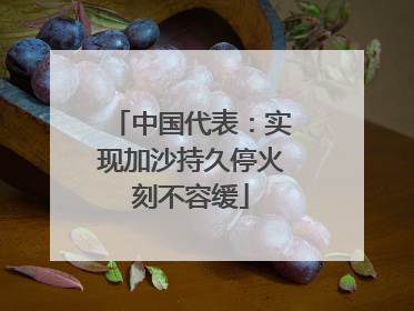 中国代表：实现加沙持久停火刻不容缓