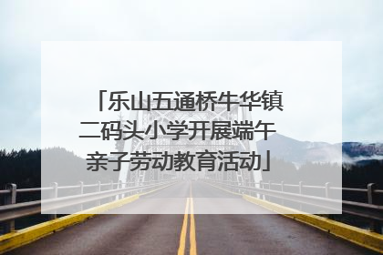乐山五通桥牛华镇二码头小学开展端午亲子劳动教育活动