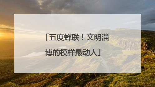 五度蝉联！文明淄博的模样最动人