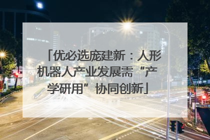 优必选庞建新：人形机器人产业发展需“产学研用”协同创新