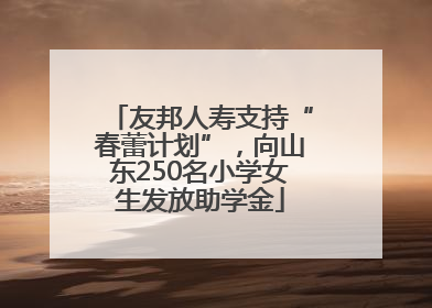 友邦人寿支持“春蕾计划”，向山东250名小学女生发放助学金
