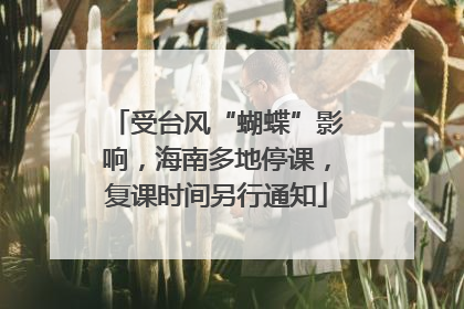 受台风“蝴蝶”影响，海南多地停课，复课时间另行通知