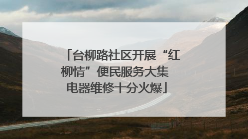 台柳路社区开展“红柳情”便民服务大集 电器维修十分火爆