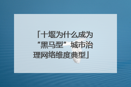 十堰为什么成为“黑马型”城市治理网络维度典型