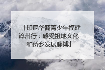 印尼华裔青少年福建漳州行：感受祖地文化和侨乡发展脉搏