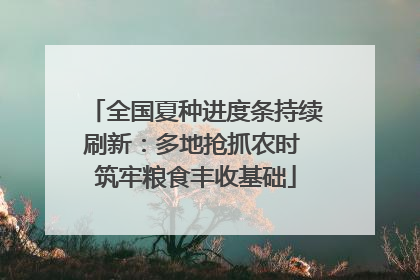 全国夏种进度条持续刷新：多地抢抓农时 筑牢粮食丰收基础