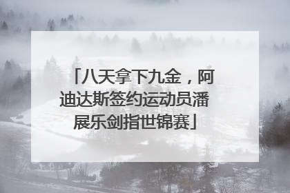 八天拿下九金，阿迪达斯签约运动员潘展乐剑指世锦赛
