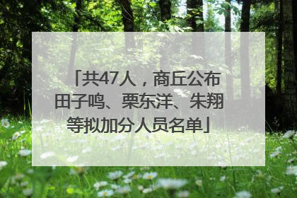 共47人，商丘公布田子鸣、栗东洋、朱翔等拟加分人员名单