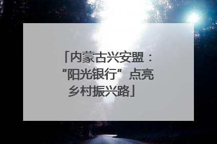 内蒙古兴安盟：“阳光银行”点亮乡村振兴路