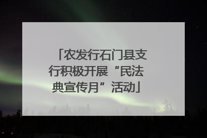 农发行石门县支行积极开展“民法典宣传月”活动