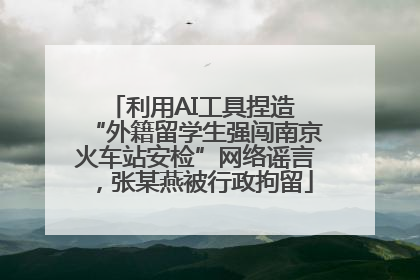 利用AI工具捏造 “外籍留学生强闯南京火车站安检”网络谣言，张某燕被行政拘留