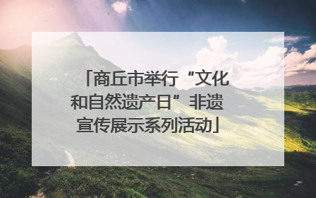 商丘市举行“文化和自然遗产日”非遗宣传展示系列活动