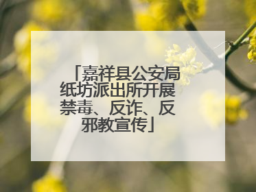 嘉祥县公安局纸坊派出所开展禁毒、反诈、反邪教宣传