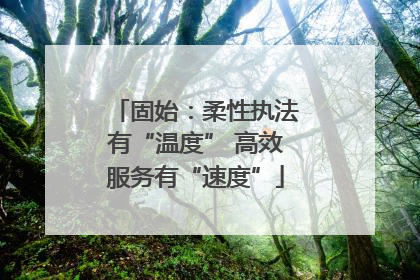 固始：柔性执法有“温度” 高效服务有“速度”