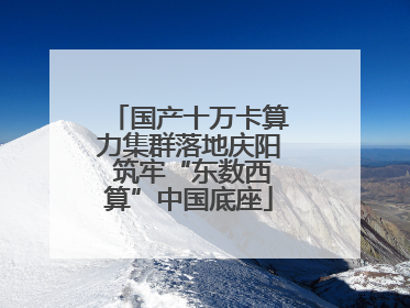 国产十万卡算力集群落地庆阳 筑牢“东数西算”中国底座