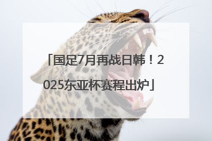国足7月再战日韩！2025东亚杯赛程出炉