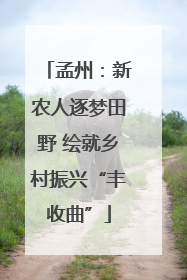 孟州：新农人逐梦田野 绘就乡村振兴“丰收曲”