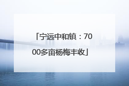 宁远中和镇：7000多亩杨梅丰收