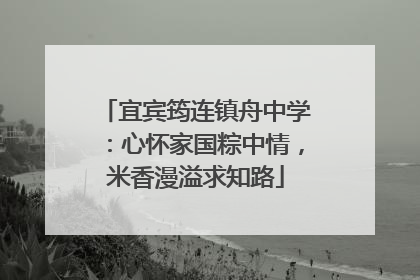 宜宾筠连镇舟中学：心怀家国粽中情，米香漫溢求知路