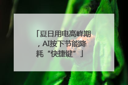 夏日用电高峰期，AI按下节能降耗“快捷键”