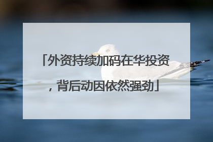 外资持续加码在华投资，背后动因依然强劲