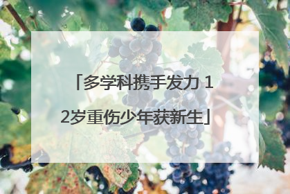 多学科携手发力 12岁重伤少年获新生