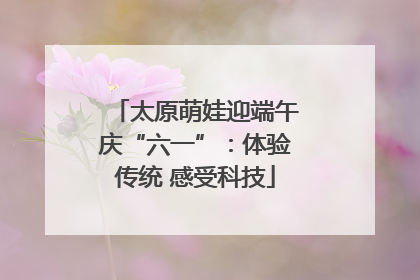 太原萌娃迎端午庆“六一”：体验传统 感受科技