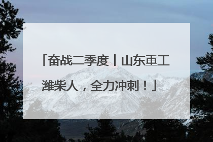奋战二季度丨山东重工潍柴人，全力冲刺！