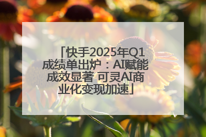 快手2025年Q1成绩单出炉：AI赋能成效显著 可灵AI商业化变现加速
