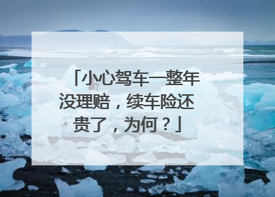 小心驾车一整年没理赔，续车险还贵了，为何？