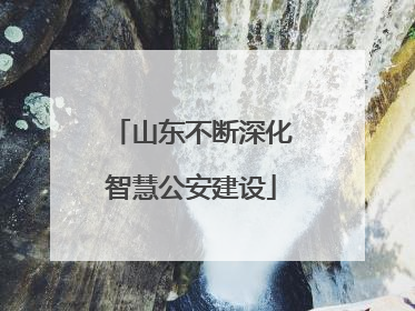 山东不断深化智慧公安建设