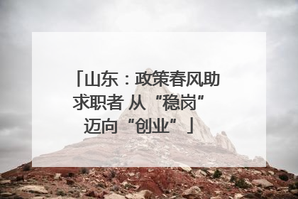 山东：政策春风助求职者 从“稳岗”迈向“创业”