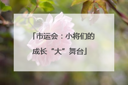 市运会：小将们的成长“大”舞台