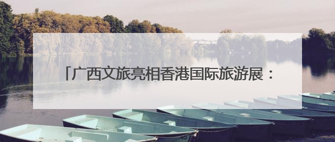 广西文旅亮相香港国际旅游展：促桂港文旅合作 引客入壮乡